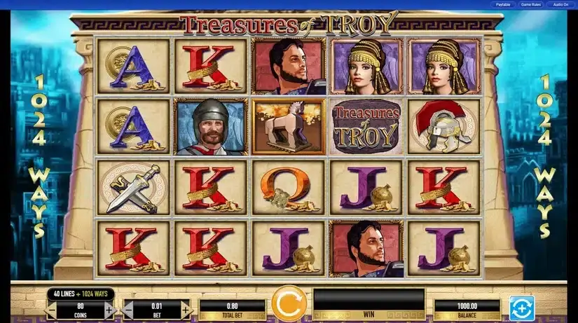 Treasures of Troy slot screenshot 1