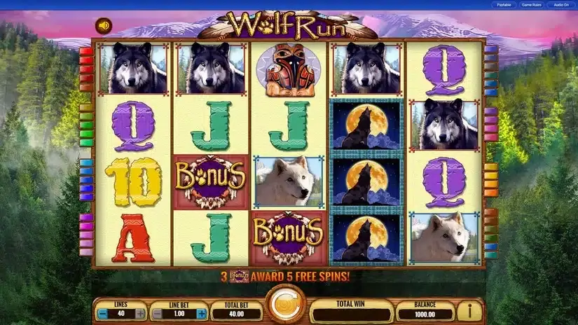 Wolf Run slot screenshot 