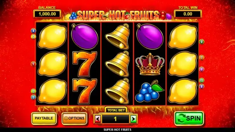 Super Hot Fruits slot screenshot 