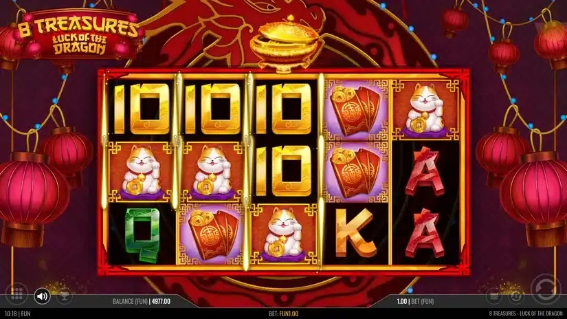 8 Treasures: Luck of the Dragon slot screenshot 4