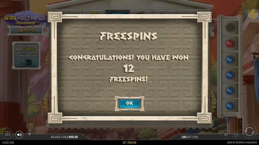 Gods of Olympus 3 Megaways slot screenshot 5