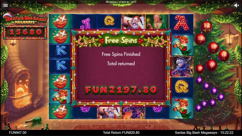 Santa’s Big Bash Megaways slot screenshot