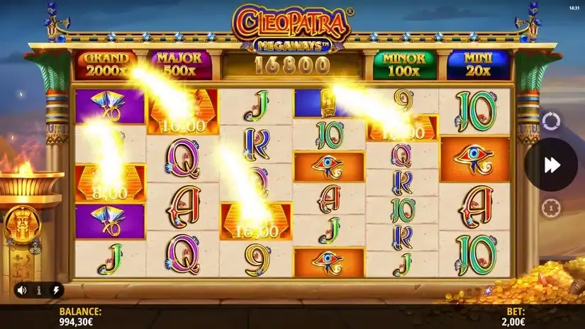 Cleopatra Megaways slot screenshot 2