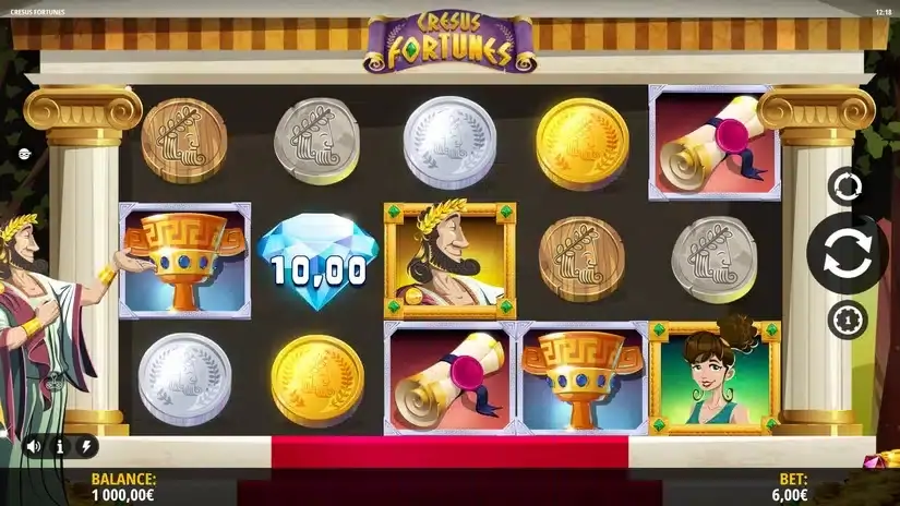Cresus Fortunes slot screenshot 1