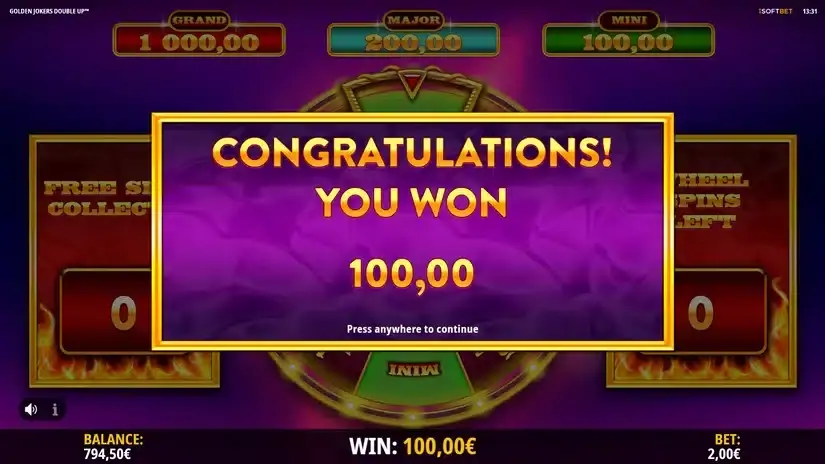 Golden Jokers Double Up slot screenshot 6