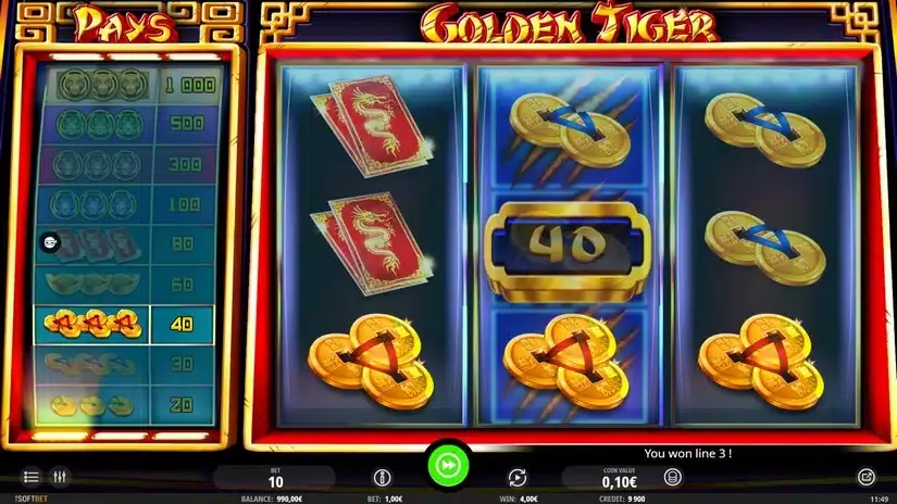 Golden Tiger slot screenshot 2