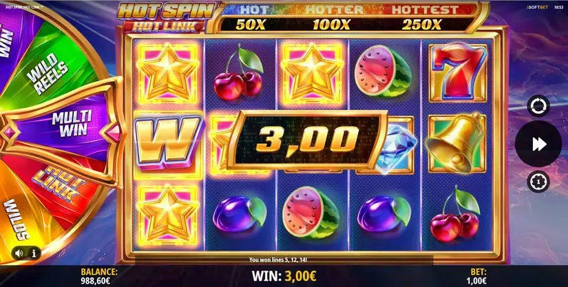 Hot Spin Hot Link slot screenshot 3