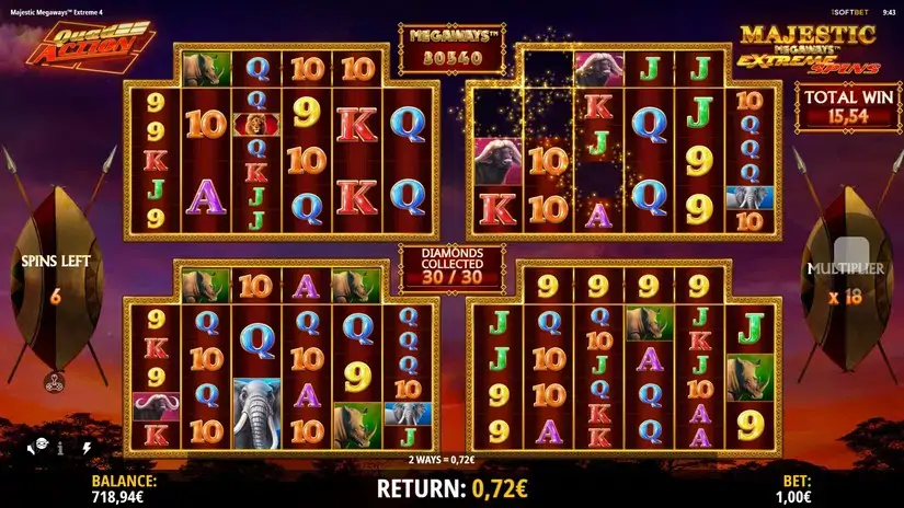 Majestic Megaways Extreme 4 slot screenshot 5
