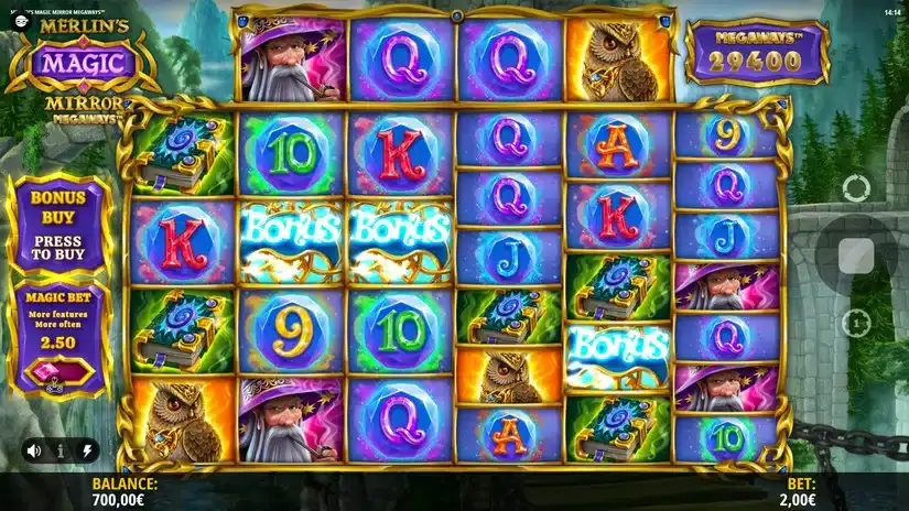 Merlin’s Magic Mirror Megaways slot screenshot 2