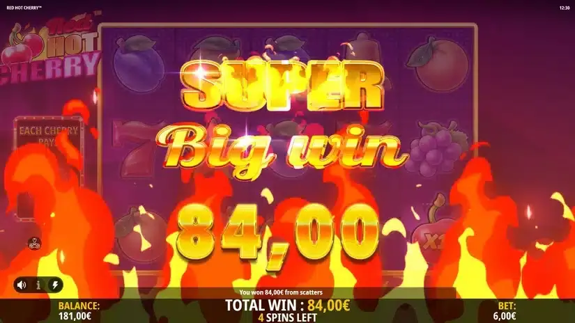 Red Hot Cherry slot screenshot 6