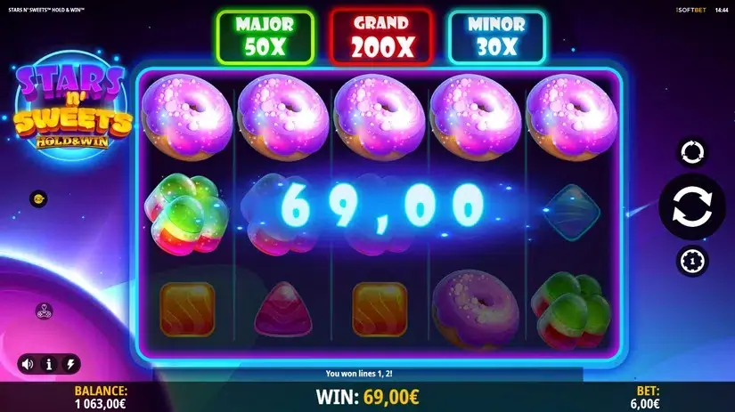 Stars n’ Sweets Hold & Win slot screenshot 2