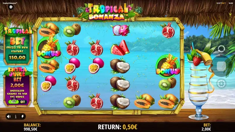 Tropical Bonanza slot screenshot 2