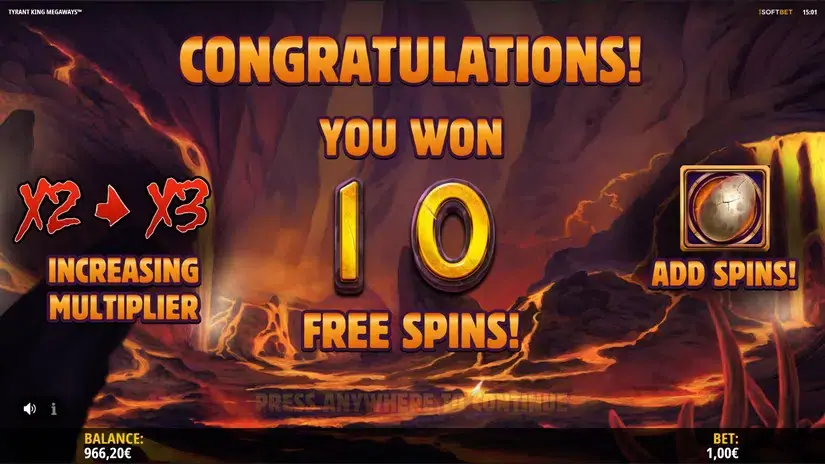 Tyrant King Megaways slot screenshot 4