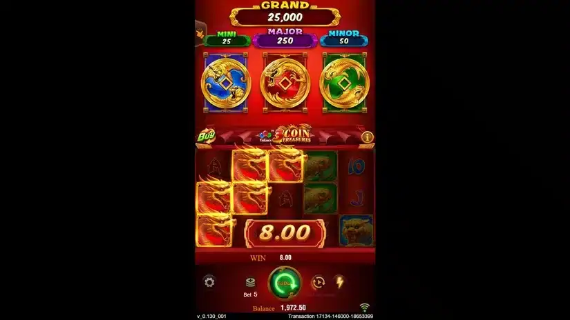 3 Coin Treasures slot screenshot 3