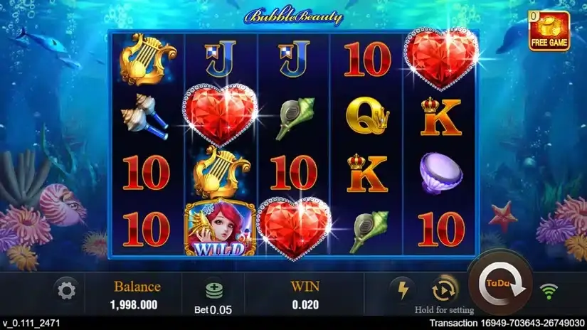 Bubble Beauty slot screenshot 2