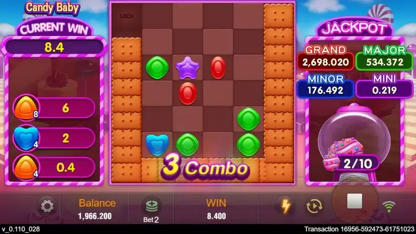 Candy Baby slot screenshot 2