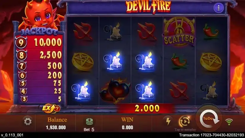 Devil Fire slot screenshot 2