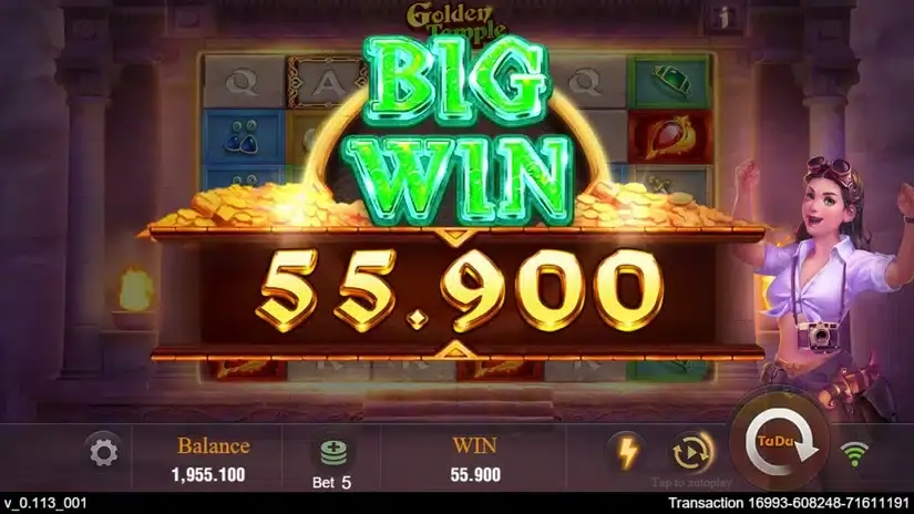 Golden Temple (Tada Gaming) slot screenshot 