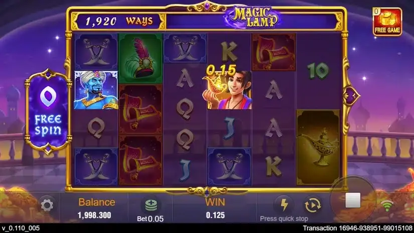 Magic Lamp slot screenshot 