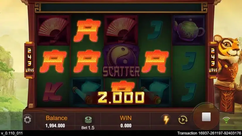 Master Tiger slot screenshot 2