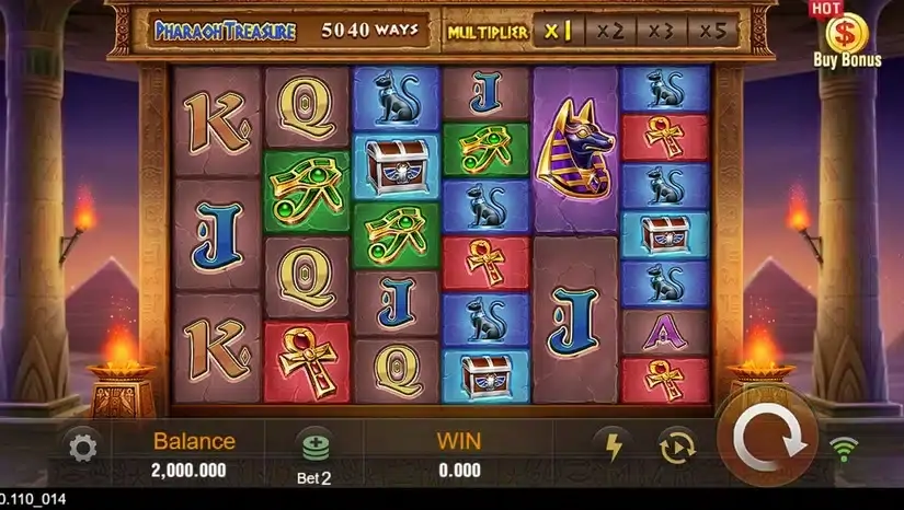 Pharaoh Treasure slot screenshot 1