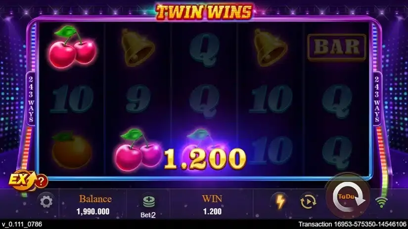 Twin Wins slot screenshot 2