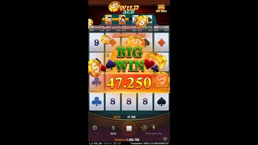 Wild Ace slot screenshot 6