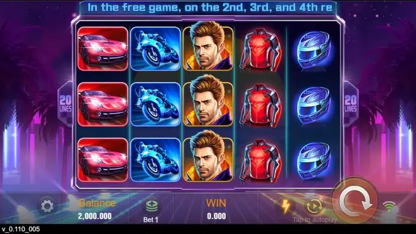 Wild Racer slot screenshot 