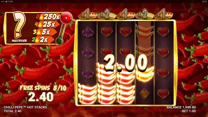Chilli Pepe Hot Stacks slot screenshot 