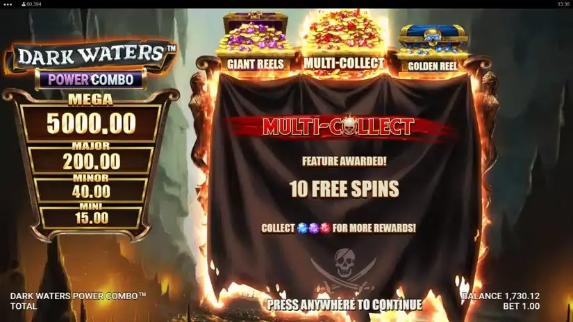 Dark Waters Power Combo slot screenshot 5
