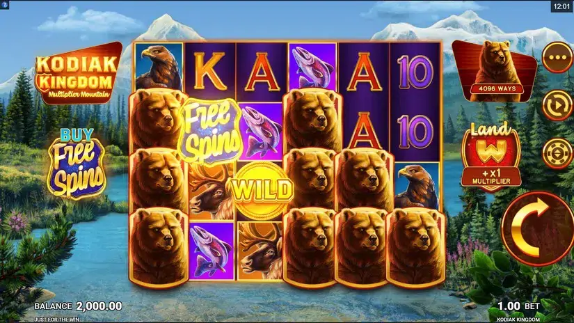 Kodiak Kingdom slot screenshot 1