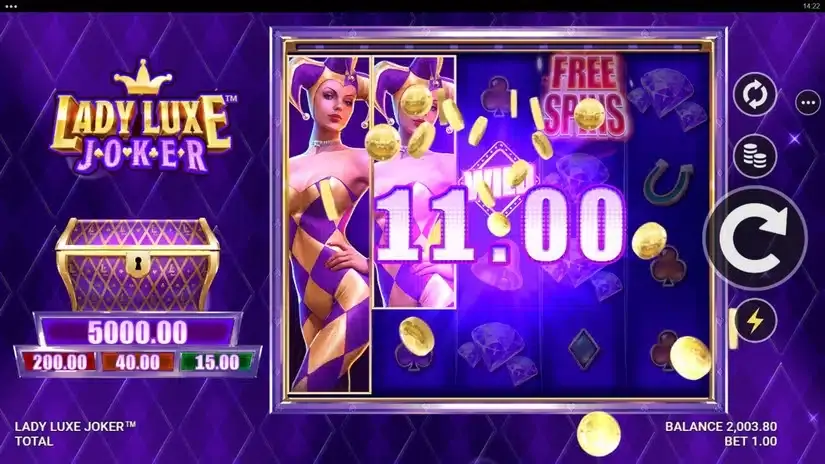 Lady Luxe Joker slot screenshot 