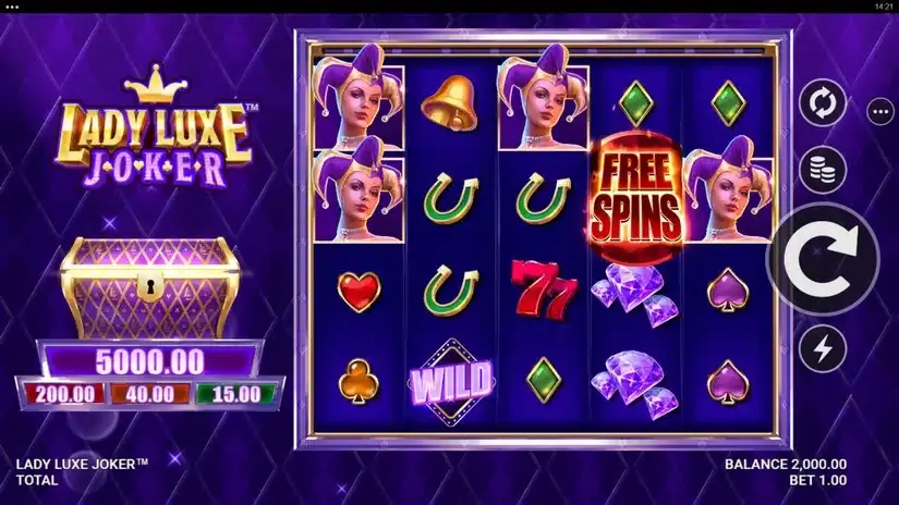 Lady Luxe Joker slot screenshot 