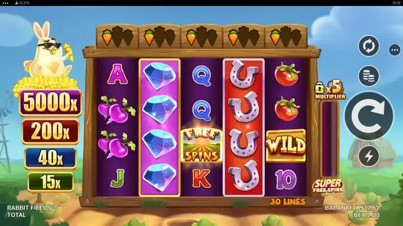 Rabbit Fields slot screenshot 4