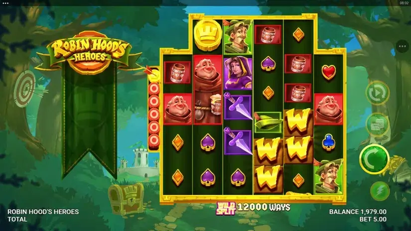 Robin Hood’s Heroes slot screenshot 2