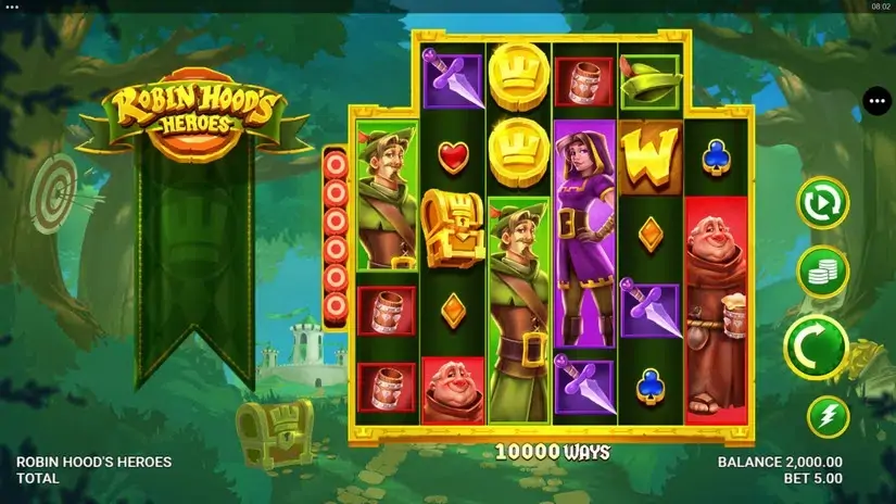 Robin Hood’s Heroes slot screenshot 