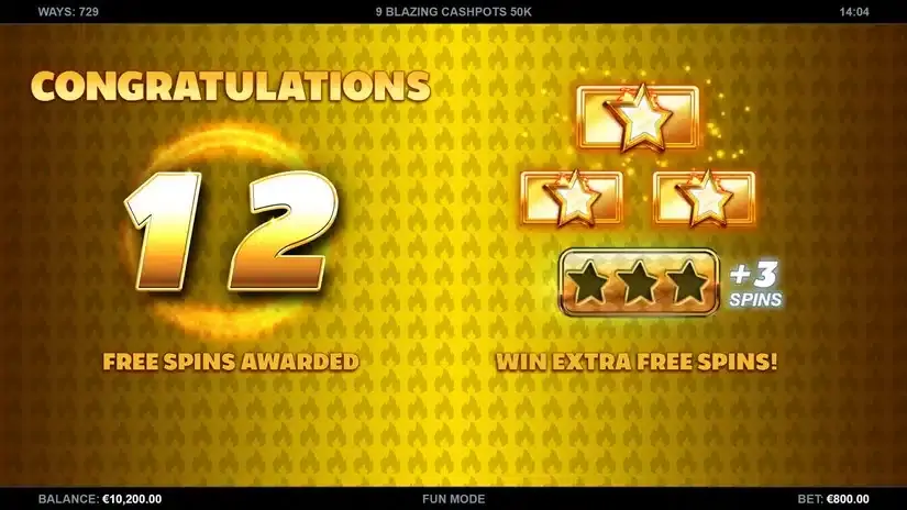 9 Blazing Cashpots 50K slot screenshot 2