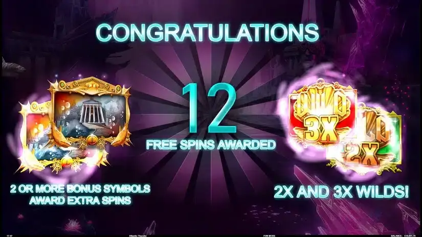 Atlantis Thunder slot screenshot 2