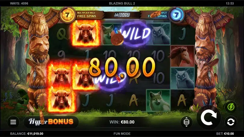 Blazing Bull 2 slot screenshot 3