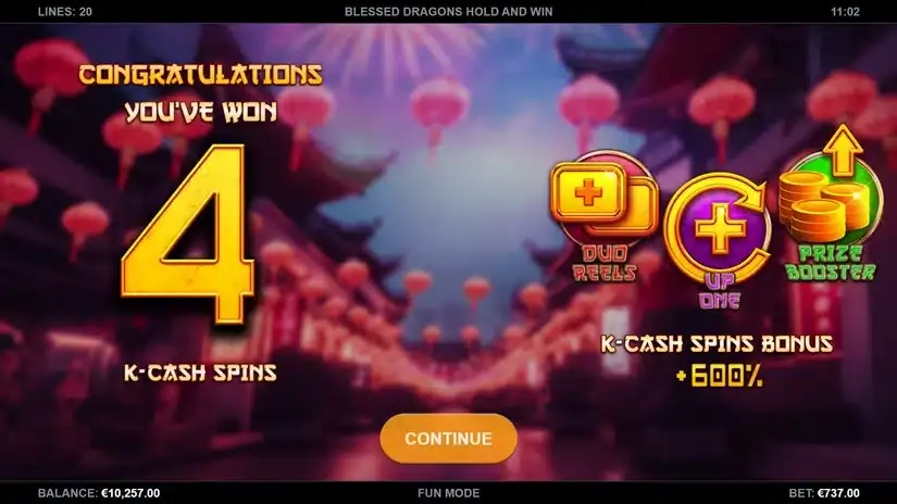 Blessed Dragons Hold and Win slot screenshot 4