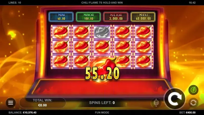 Chili Flame 7s Hold and Win slot screenshot 4