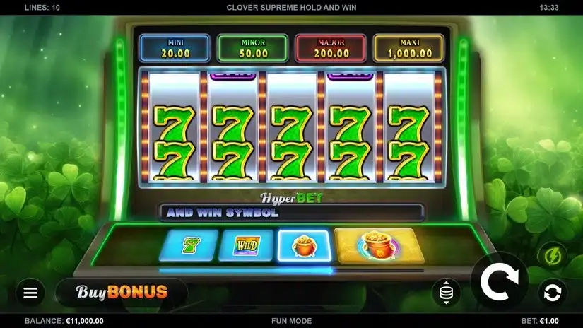 Clover Supreme Hold and Win slot screenshot 1