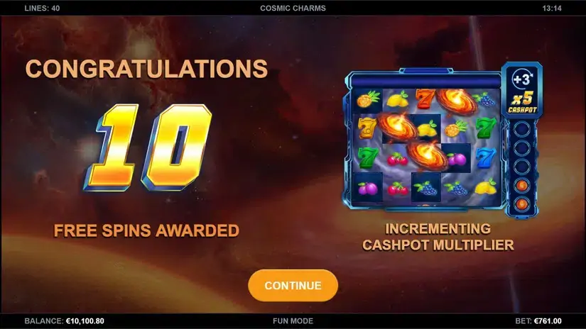 Cosmic Charms slot screenshot 4