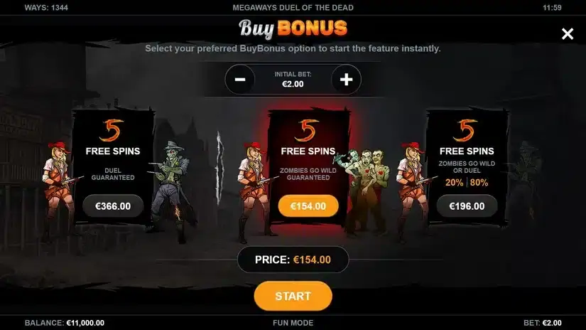 Duel Of The Dead Megaways slot screenshot 2