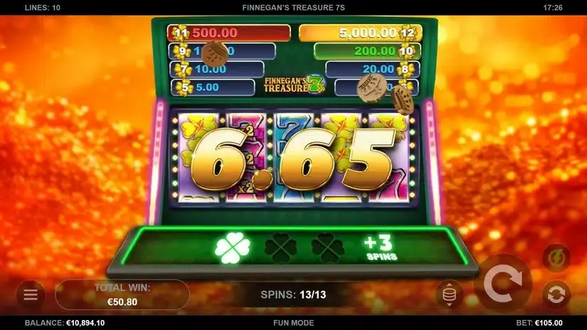 Finnegan’s Treasure 7s slot screenshot 5