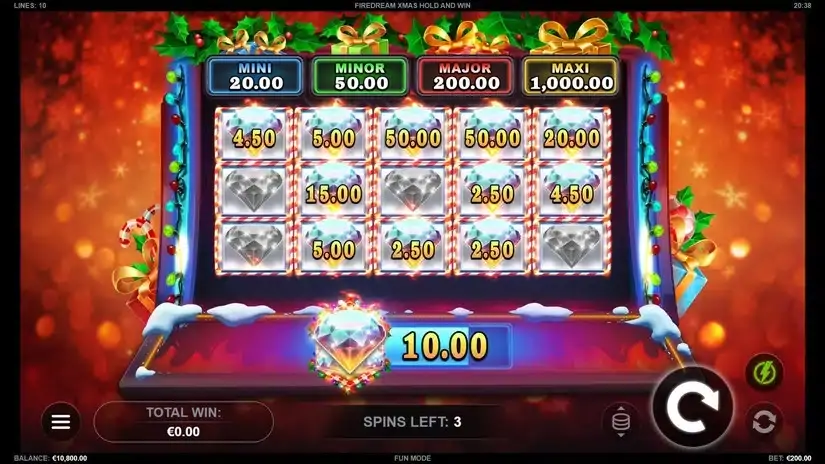 Firedream Xmas Hold and Win slot screenshot 4