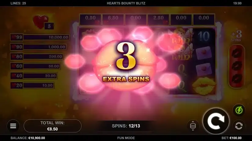 Hearts Bounty Blitz slot screenshot 4