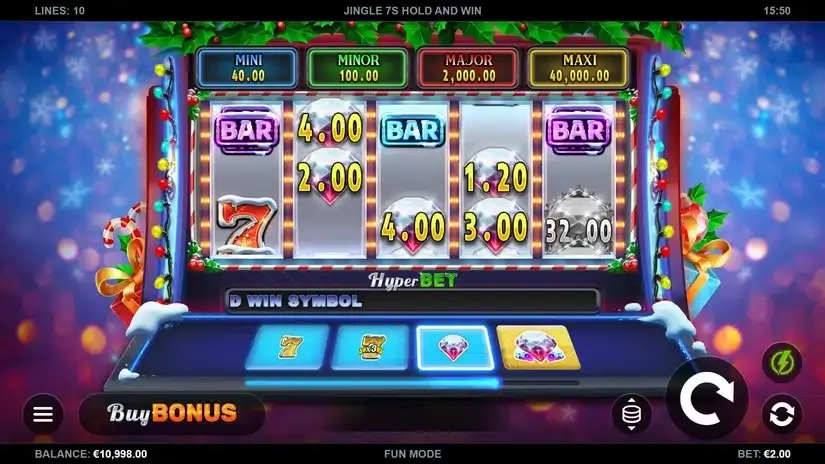 Jingle 7s Hold and Win slot screenshot 1