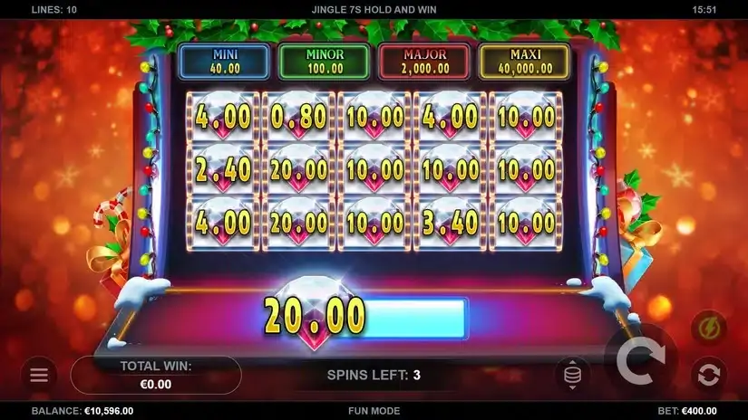 Jingle 7s Hold and Win slot screenshot 4