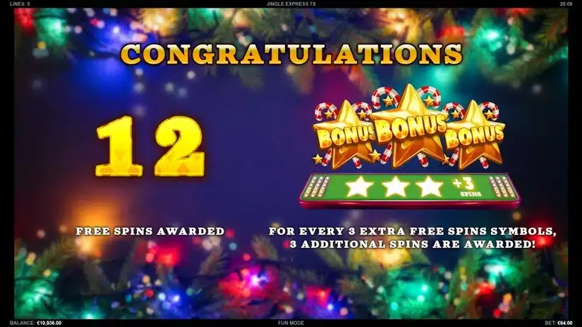 Jingle Express 7s slot screenshot 2